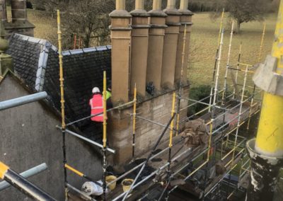 Bonnytoun House | Chimney render and masonry works